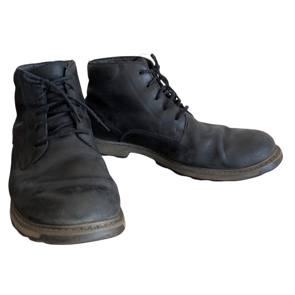Sorel Men's 9 Black‎ Leather Lace Up Fall Ankle Boots